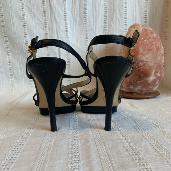 Micheal Kors Black Strapy Heals. Size 8. Good Used Condition. - Picture 4 of 8
